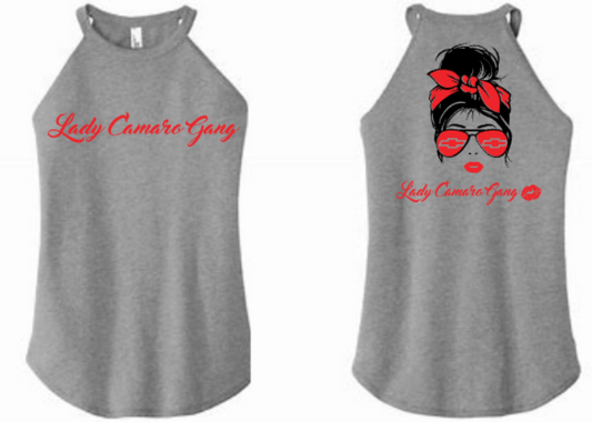 LCG Messy Bun Tri Rocker Tank