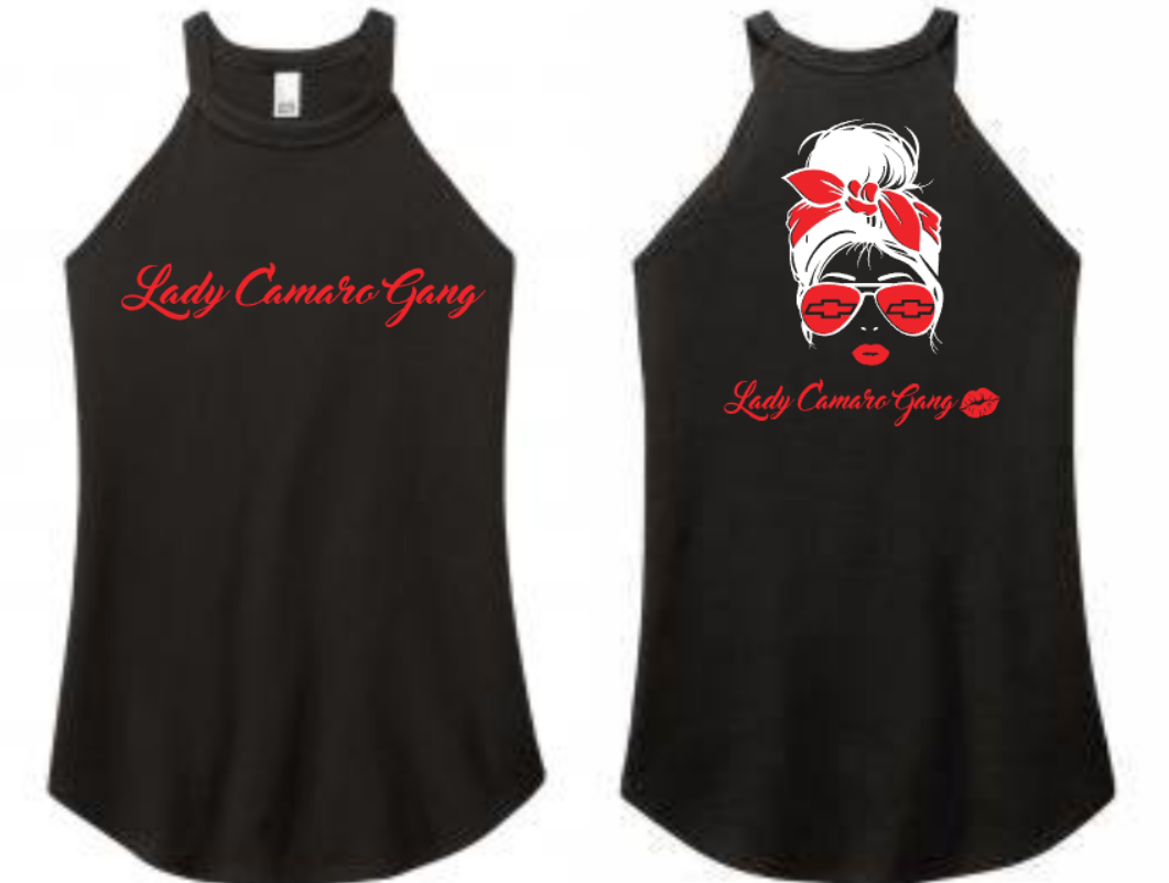 LCG Messy Bun Tri Rocker Tank